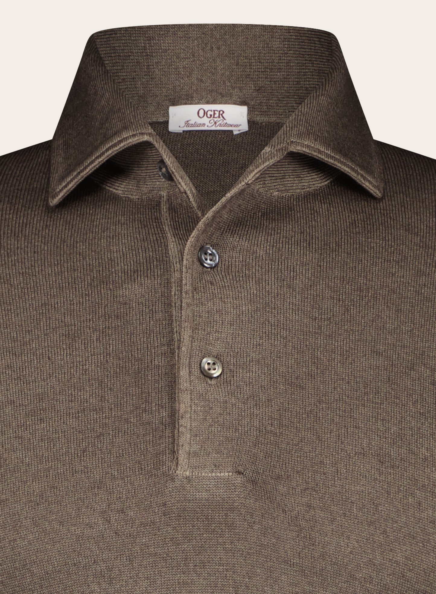 Slim-fit lange mouwen polo