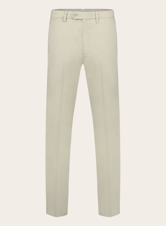 Slim-fit pantalon van katoen | L.BEIGE