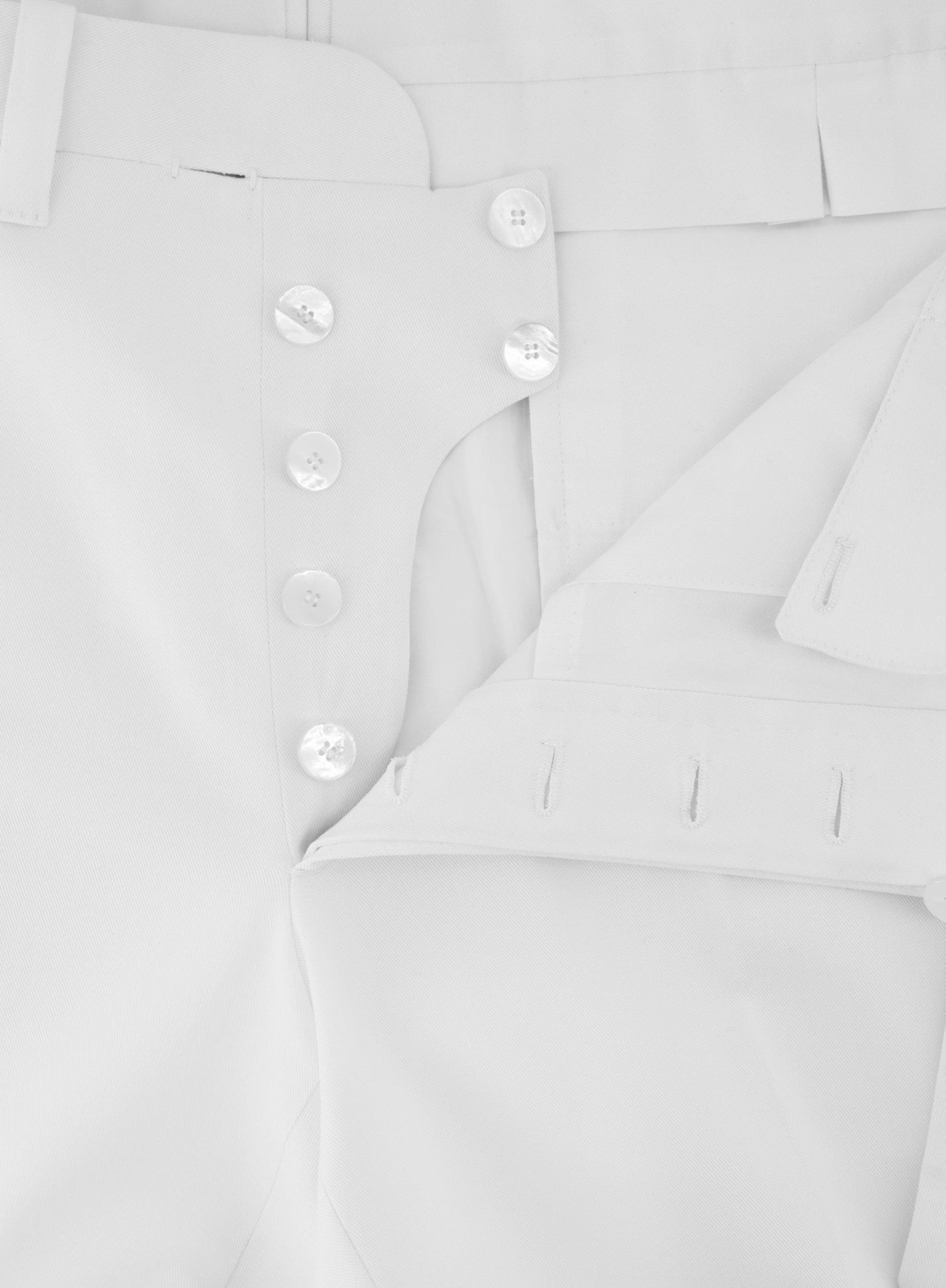 Handgemaakte pantalon van katoen | Wit