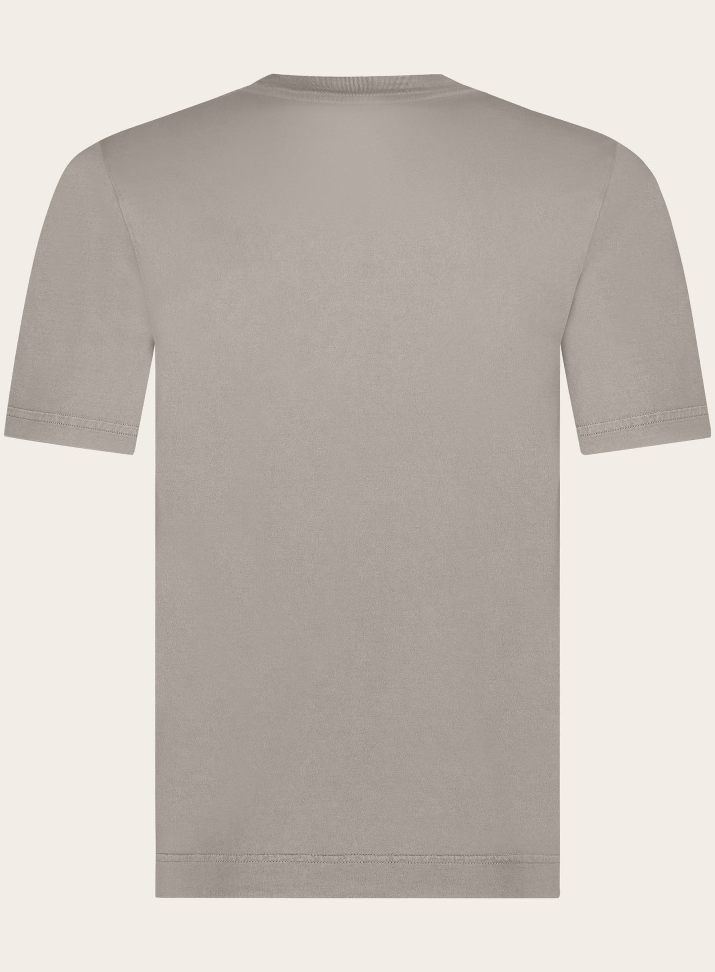 Crewneck T-shirt van katoen | TAUPE