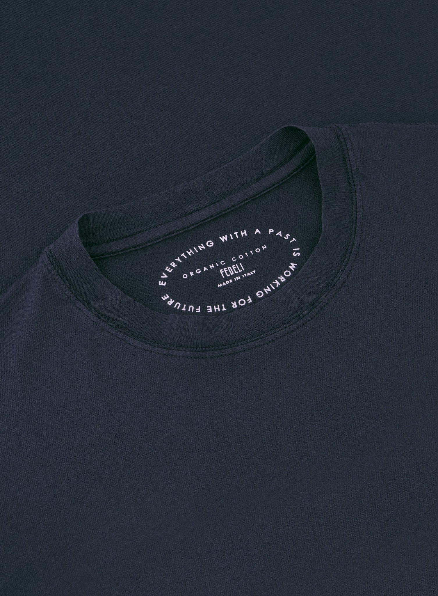 Crewneck T-shirt van katoen | BLUE NAVY