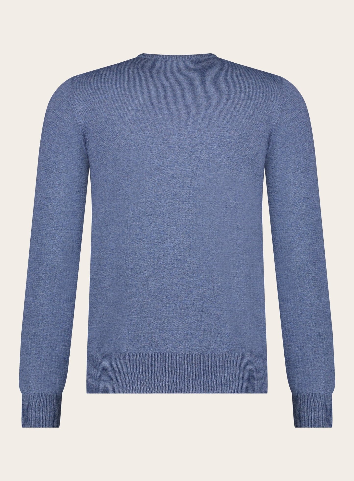 Virgin wollen ronde hals trui | JEANS BLAUW