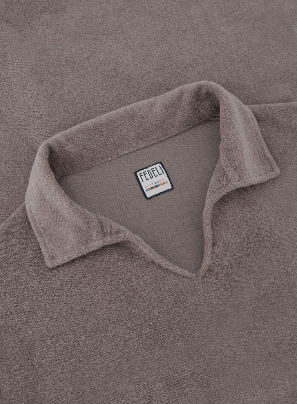 Poloshirt met lange mouwen van badstof | FULL_WIDTH | TAUPE