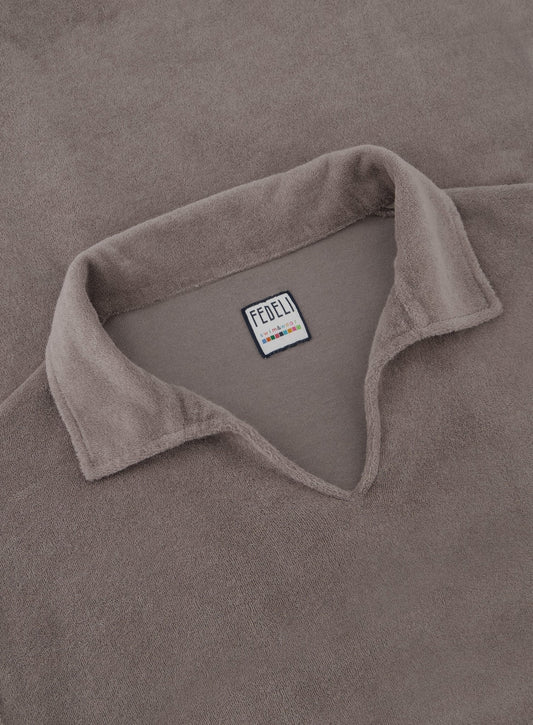 Poloshirt mit langen Ärmeln aus Frottee