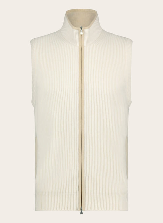 Bodywarmer van wol en cashmere | Wit
