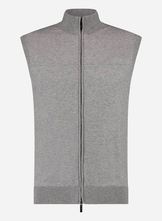 Slim-fit cashmere-zijde bodywarmer