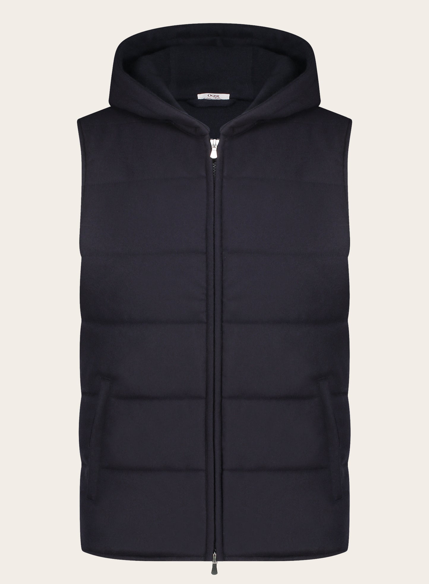 Virgin wollen bodywarmer met capuchon