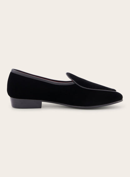 Velours loafers | Zwart