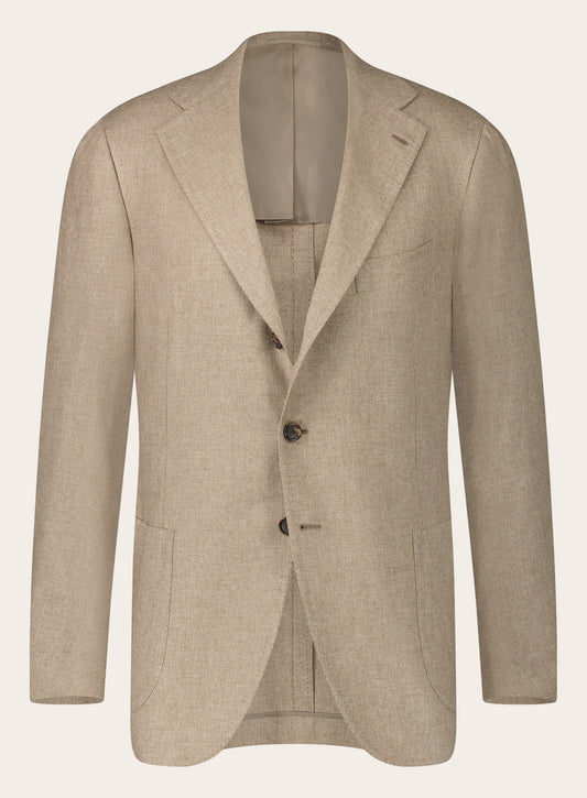 Handgemaakt zijden-cashmere jasje | Beige