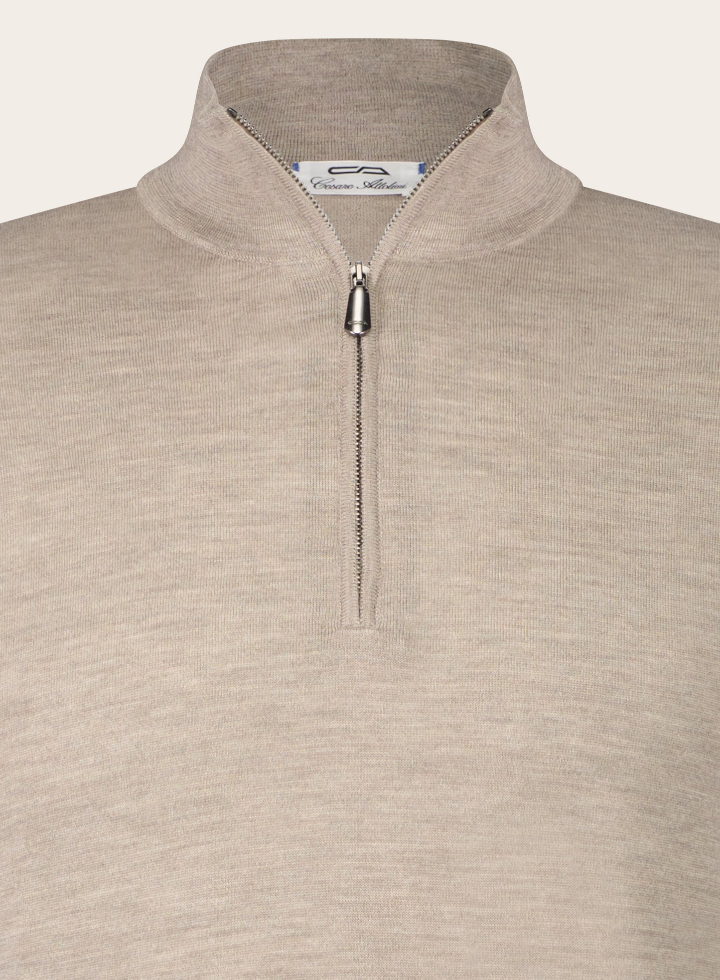 Trui met ritssluiting Cashmere-zijde | TAUPE