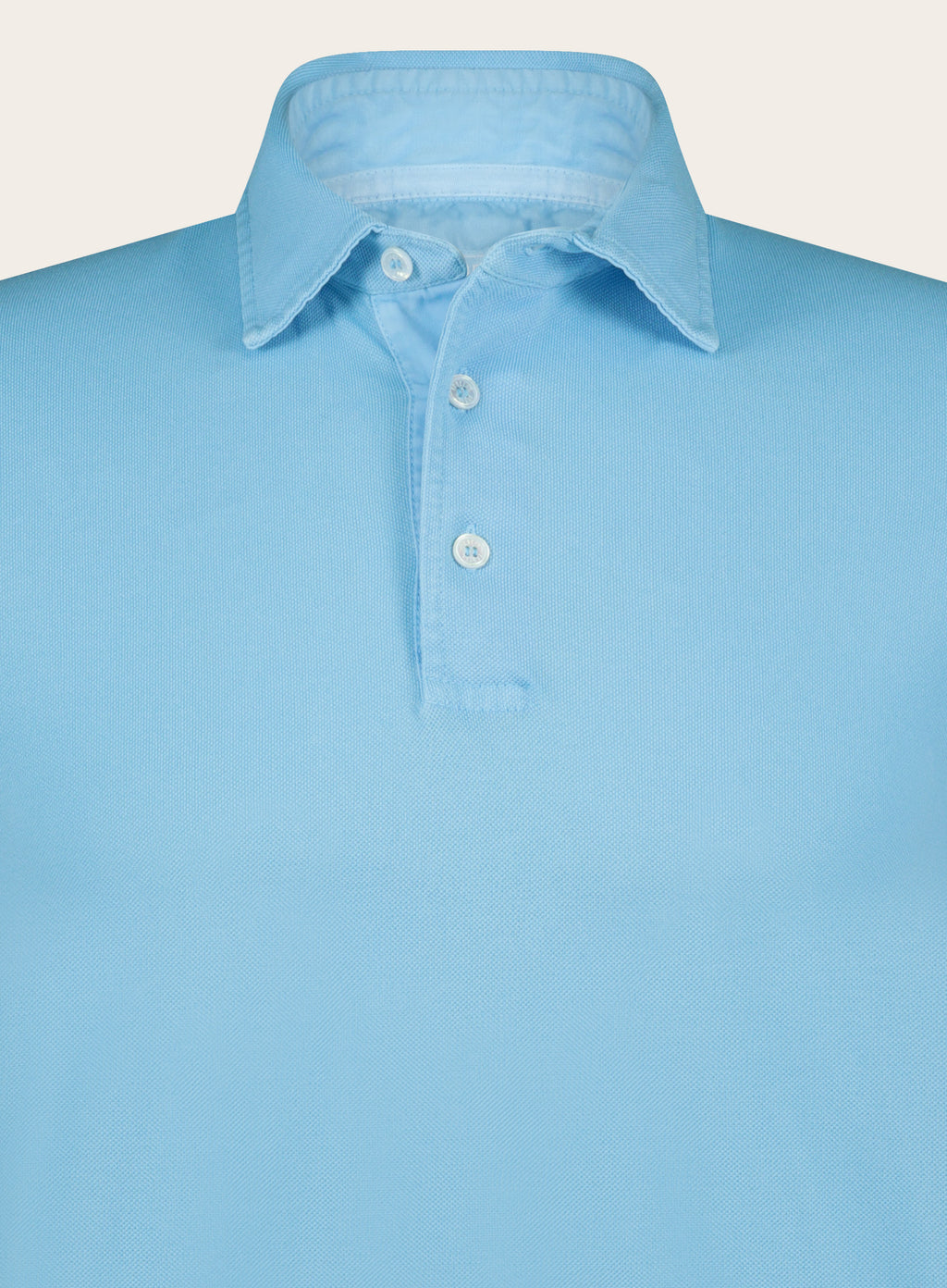 Katoenen polo met korte mouwen | FULL_WIDTH | IJSBLAUW