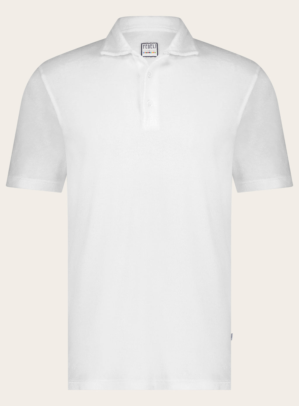 Regular-fit badstof polo | Wit