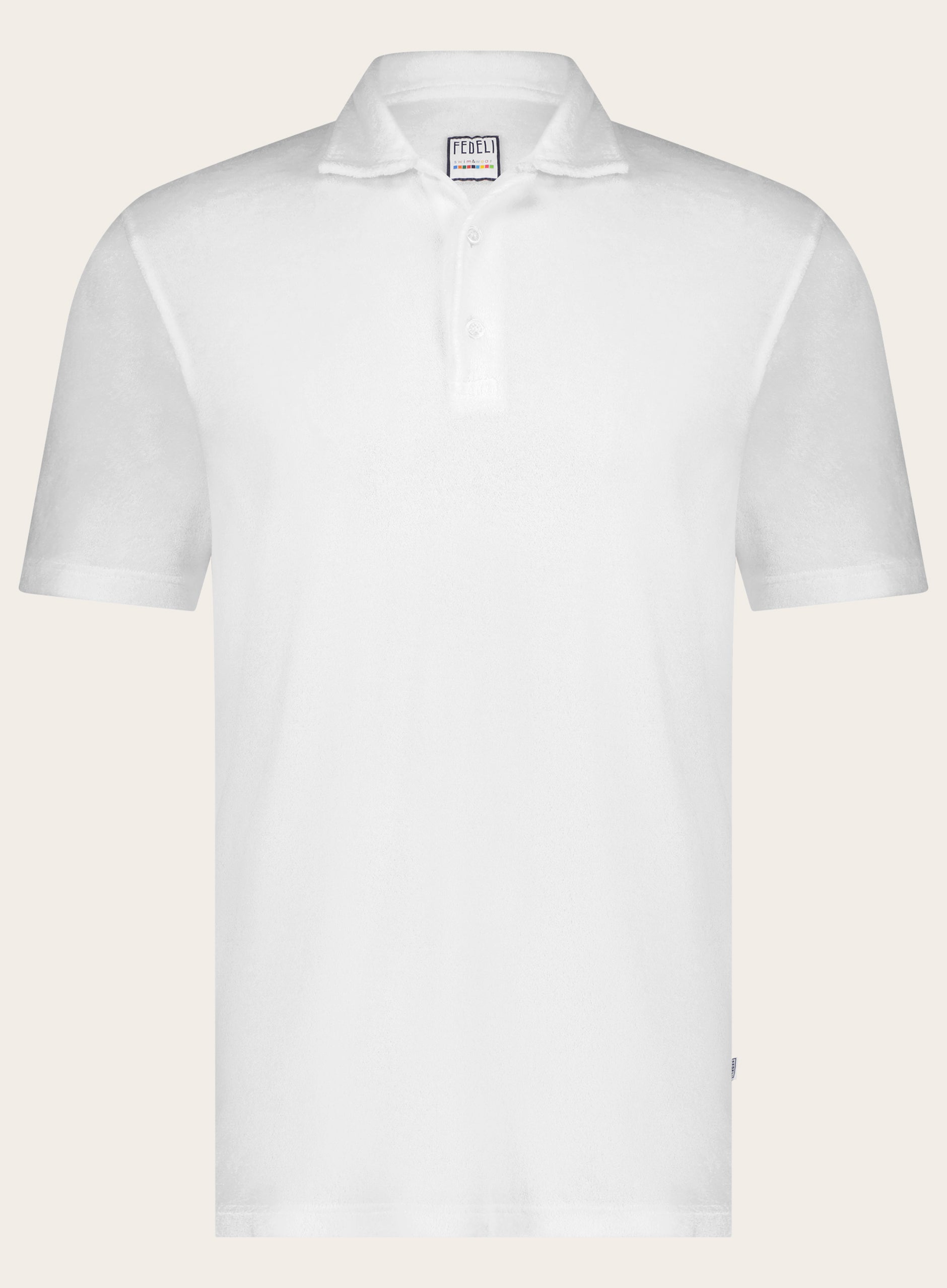 Regular-fit badstof polo | Wit