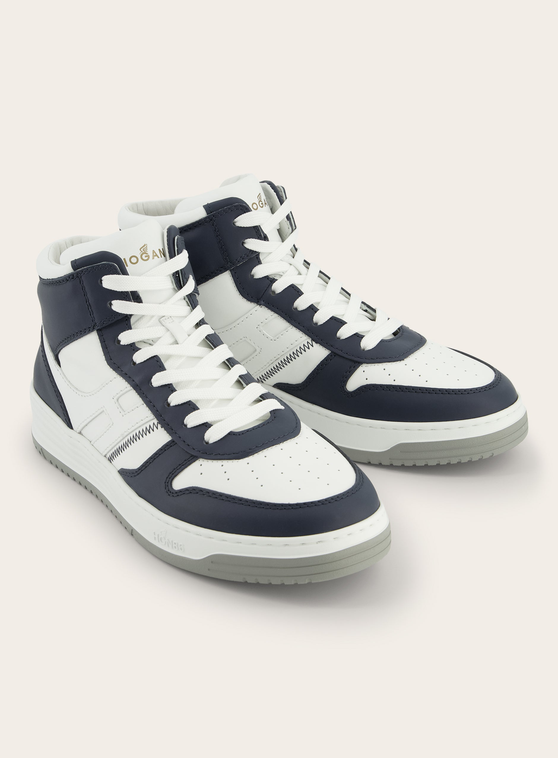 Lederen sneakers | BLUE NAVY