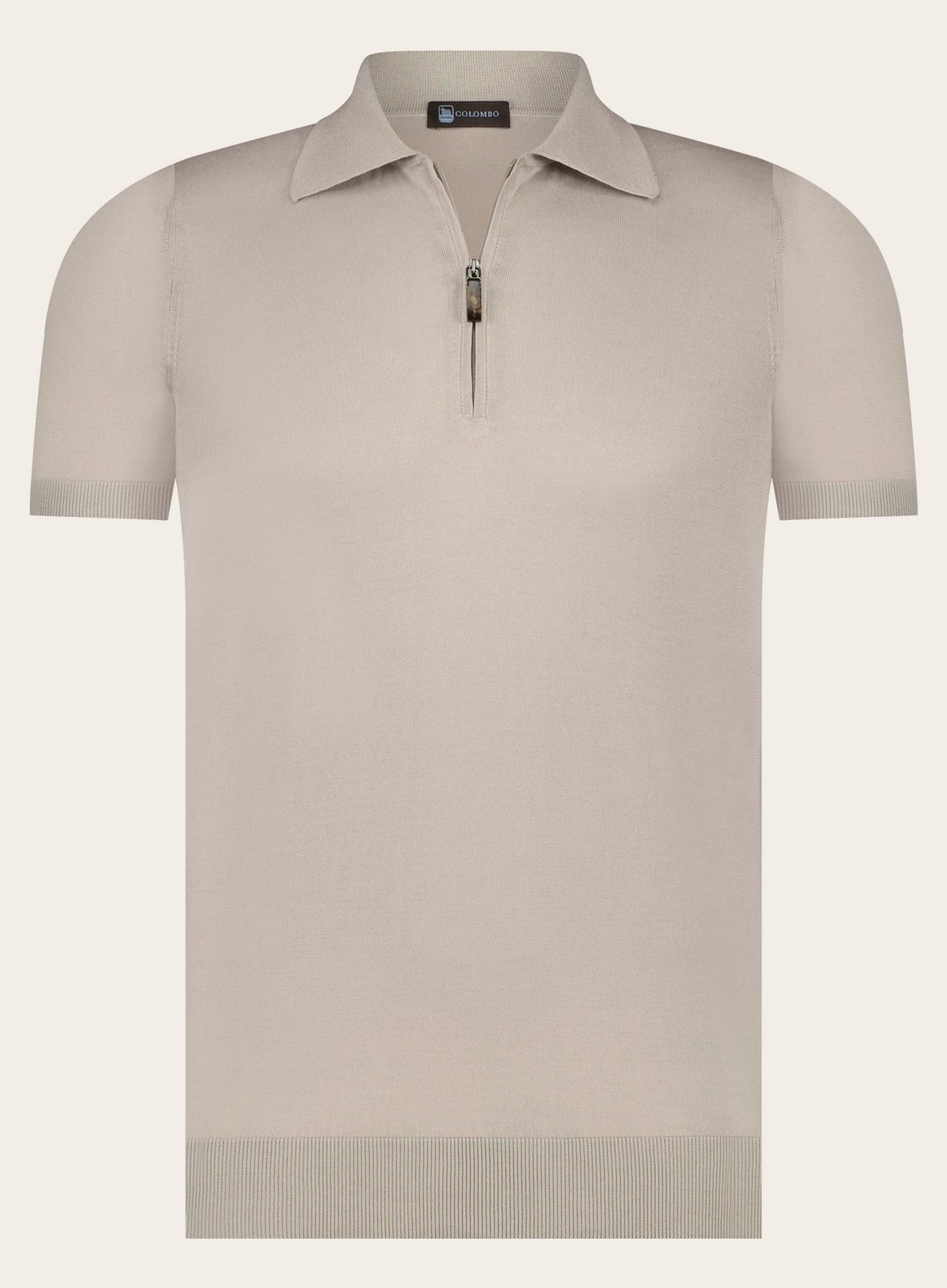 Zijden slim-fit polo | L.BEIGE