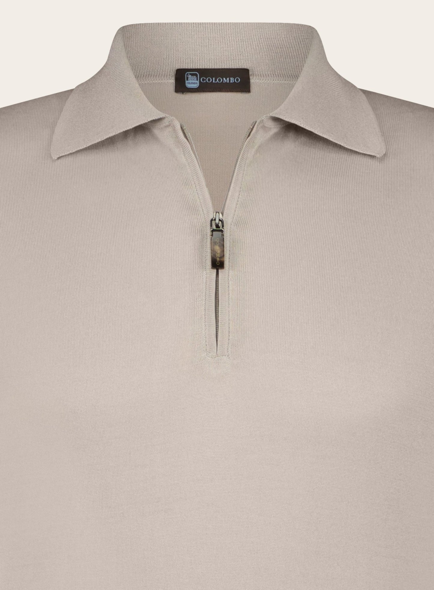 Zijden slim-fit polo | L.BEIGE