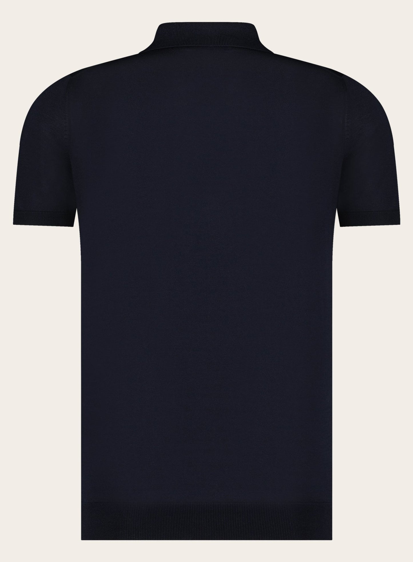 Zijden slim-fit polo | BLUE NAVY