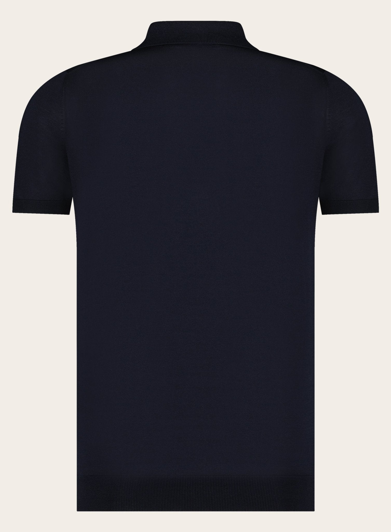 Zijden slim-fit polo | BLUE NAVY