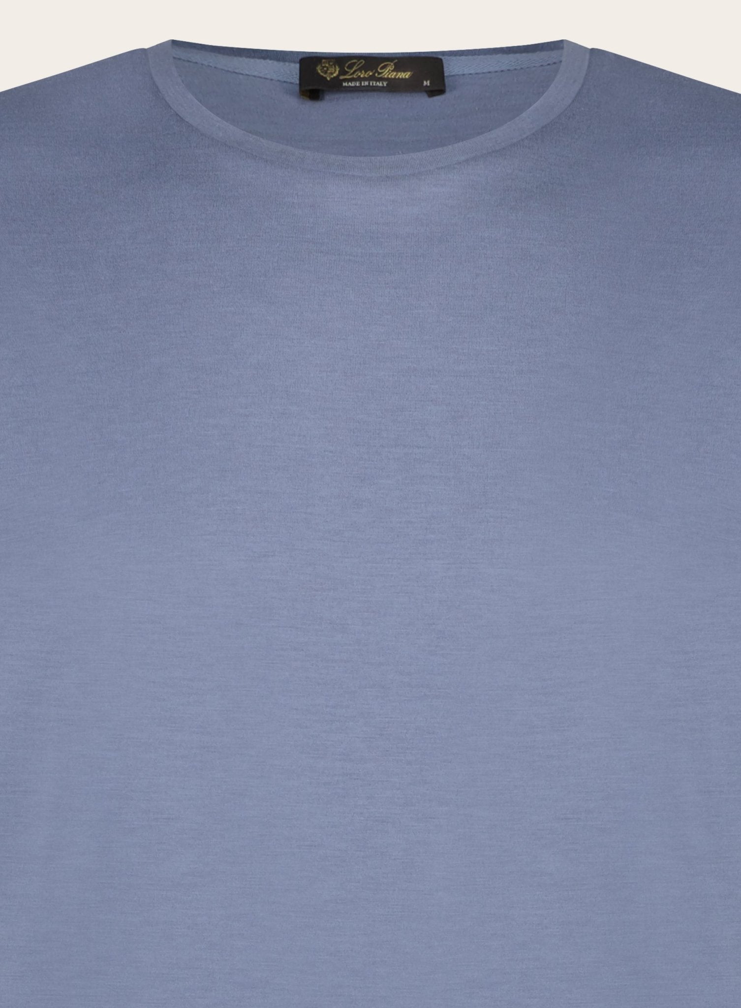 Slim-fit zijden-katoenen T-shirt | L.Blauw