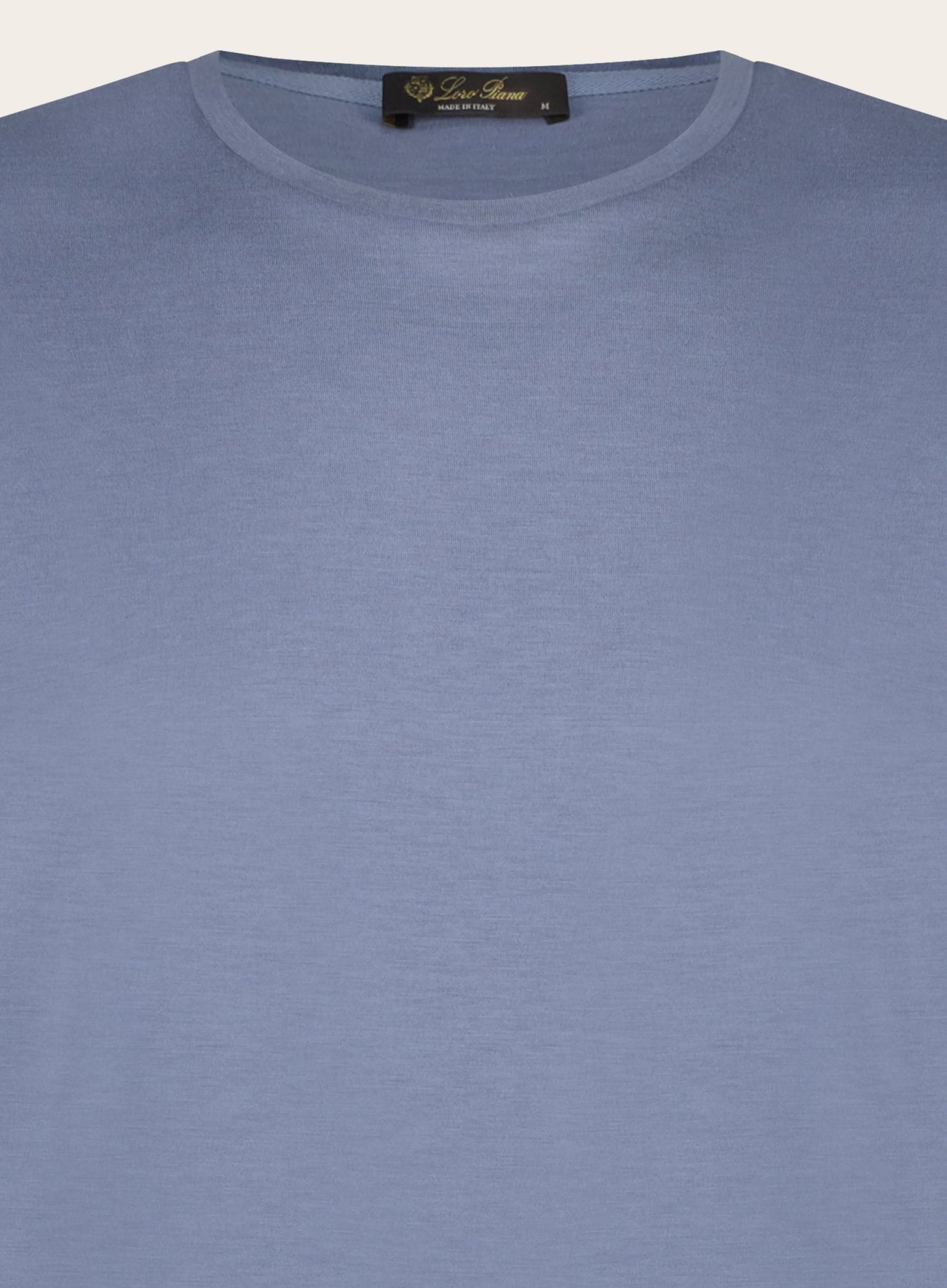 Slim-fit zijden-katoenen T-shirt | L.Blauw