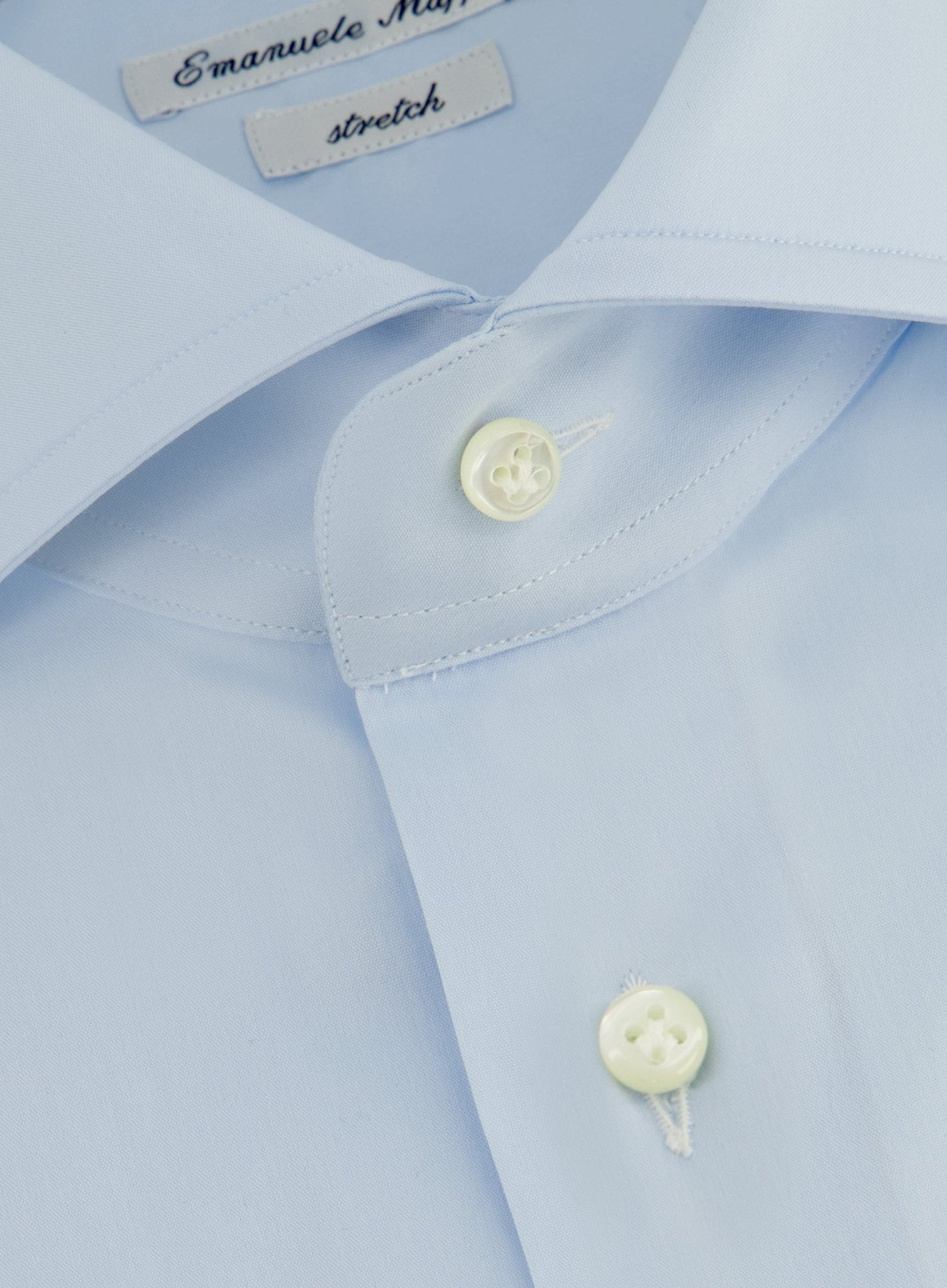 Regular-fit stretch-katoen overhemd | L.Blauw