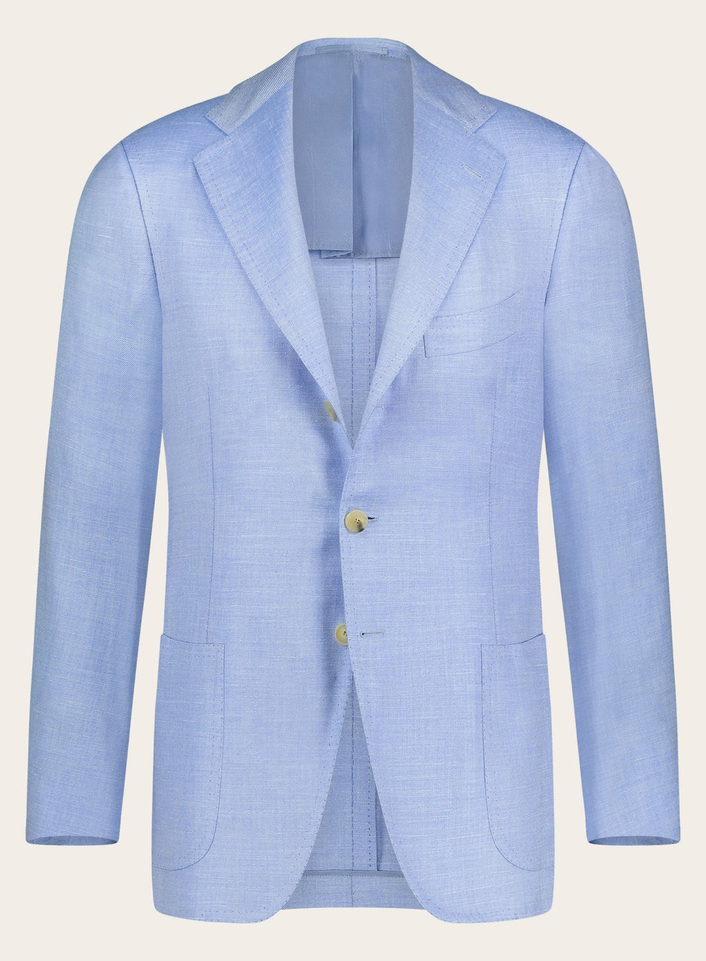 Handgemaakte colbert in cashmere zijde linnen | L.Blauw