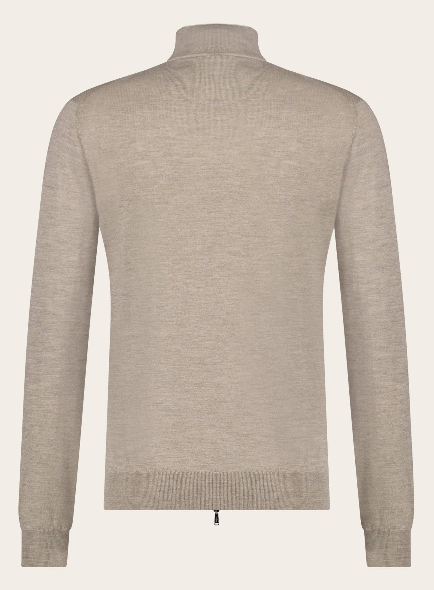 Slim-fit cashmere-zijde ritsvest | Beige