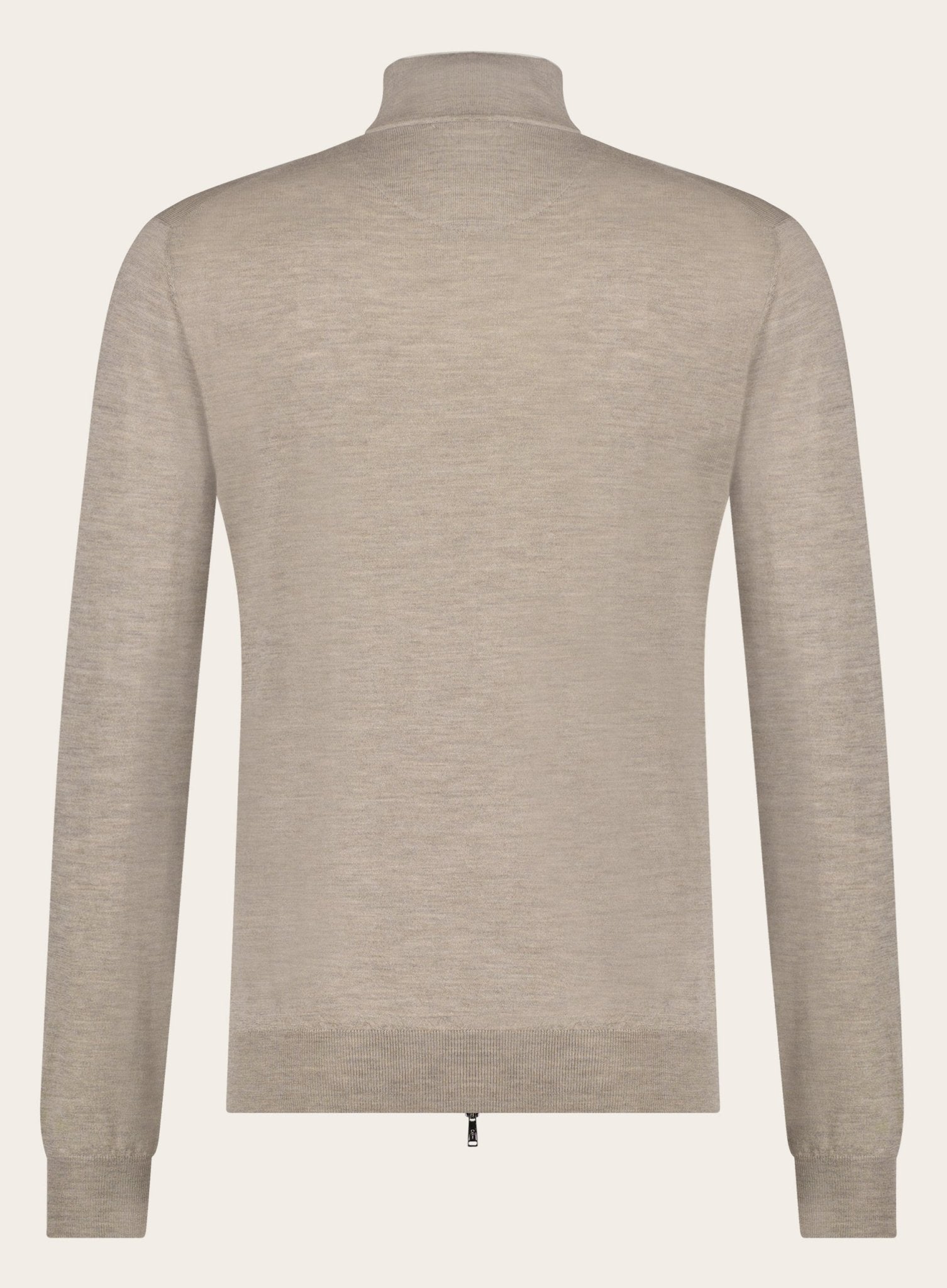 Slim-fit cashmere-zijde ritsvest | Beige