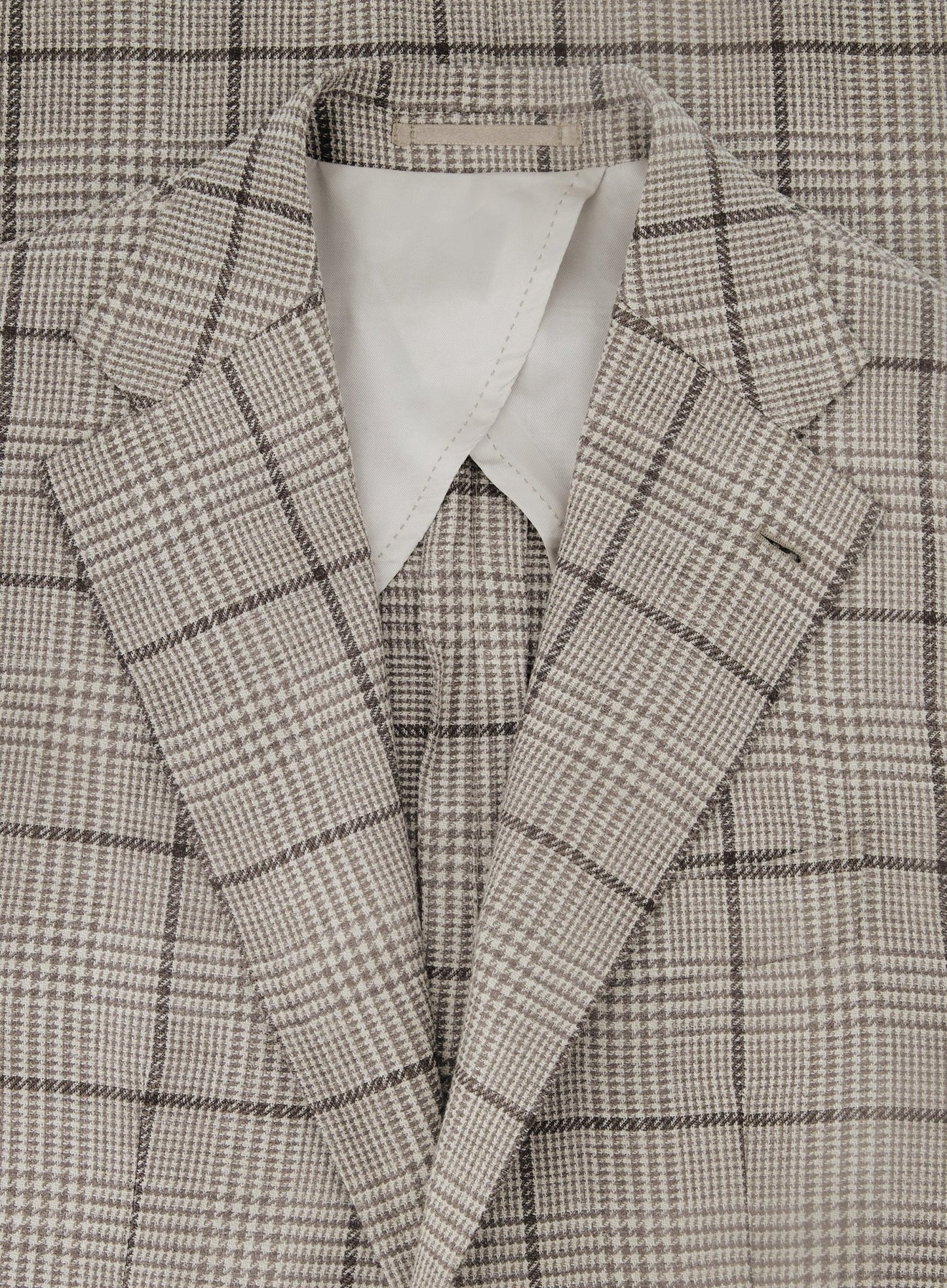 Checked jacket made of wool and silk