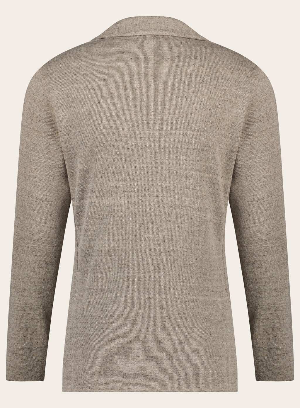 Regular-fit wollen-zijden jasje | Beige