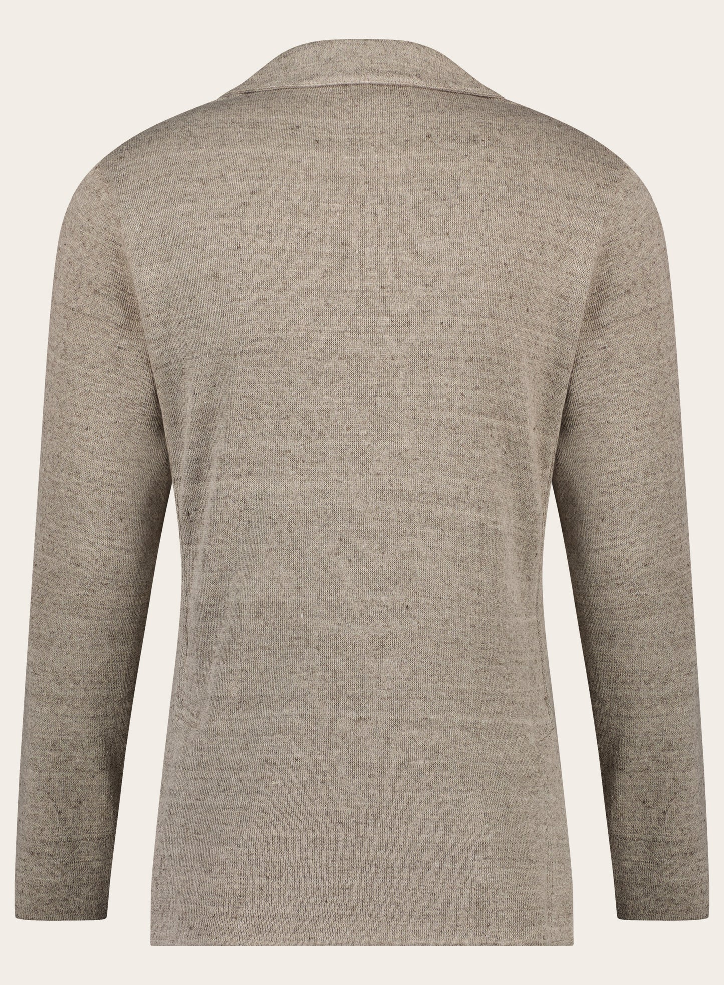 Regular-fit wollen-zijden jasje | Beige