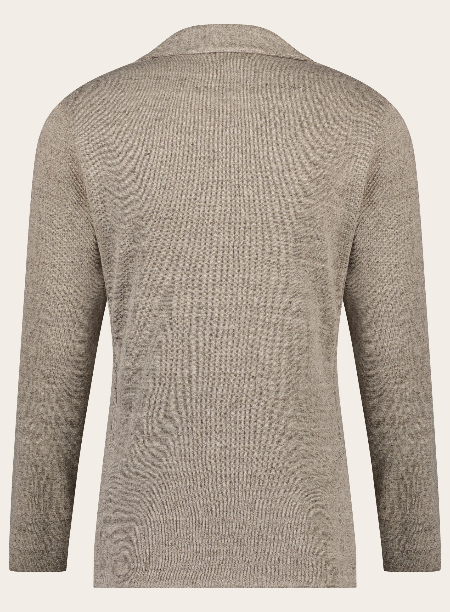 Regular-fit wollen-zijden jasje | Beige