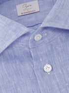 Handgemaakt shirt van linnen | L.Blauw