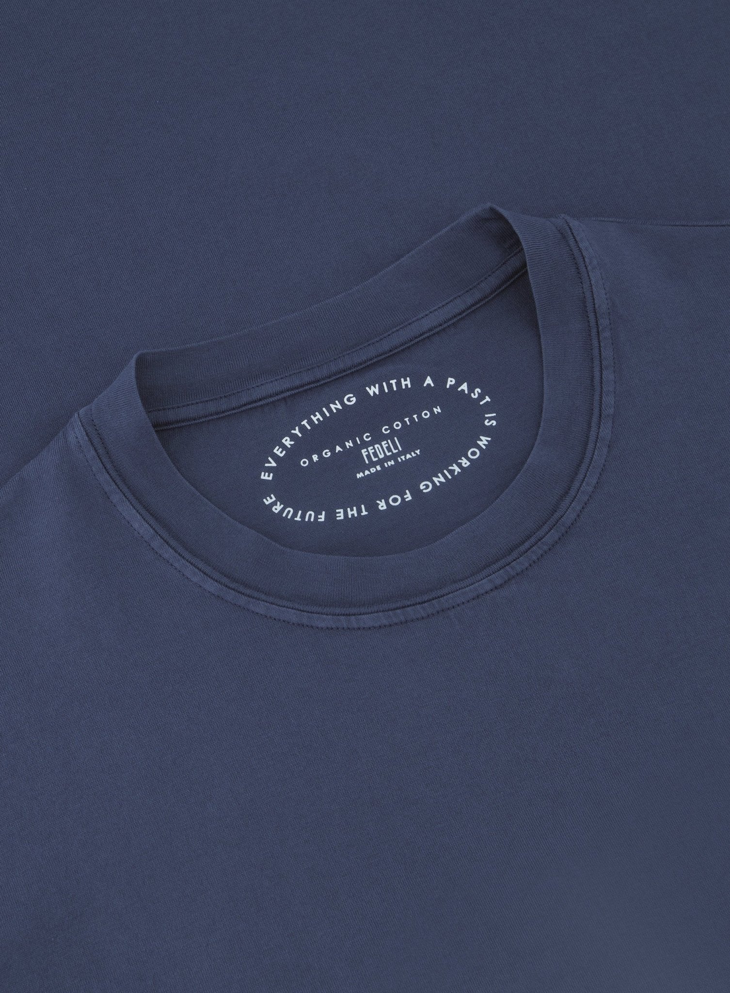 Crewneck T-shirt van katoen | FULL_WIDTH | Blauw