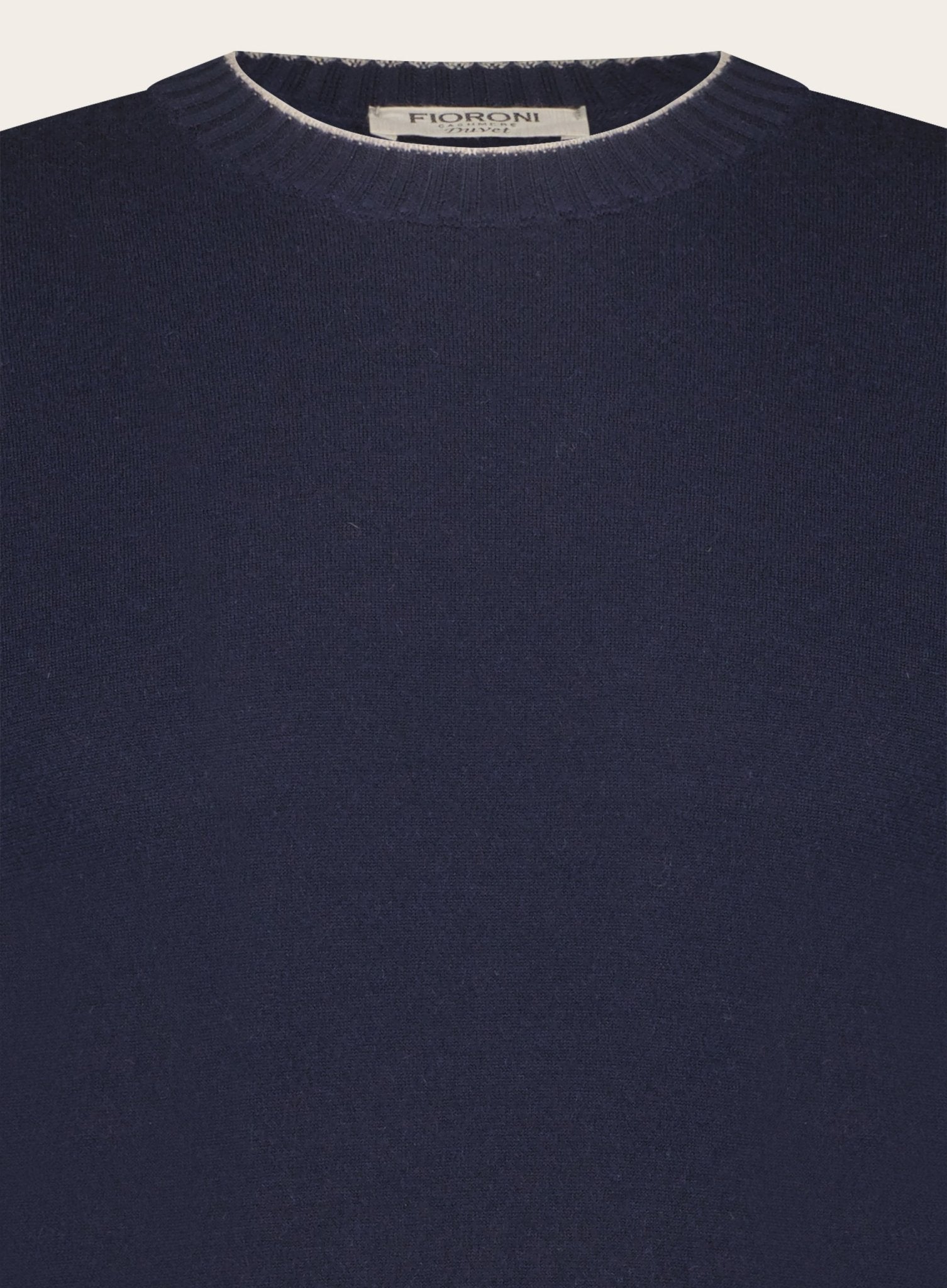 Cashmere ronde hals trui | BLUE NAVY