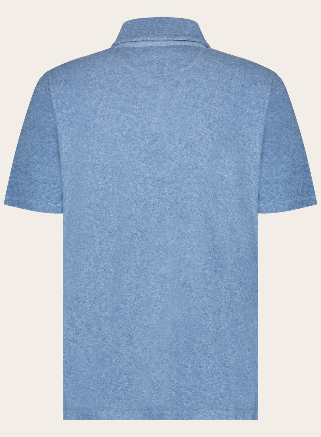 Buttonless badstof polo | L.Blauw