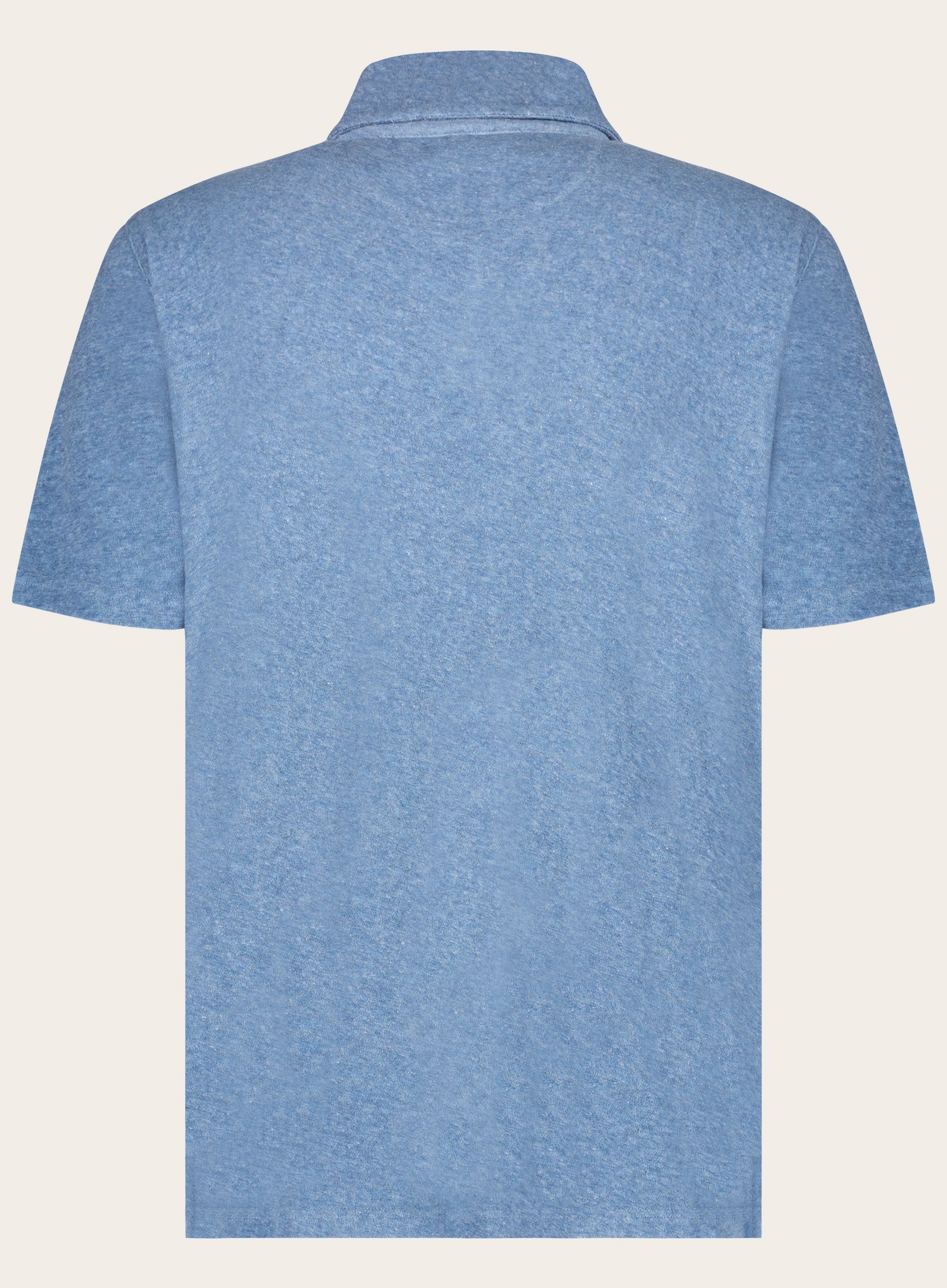 Buttonless badstof polo | L.Blauw