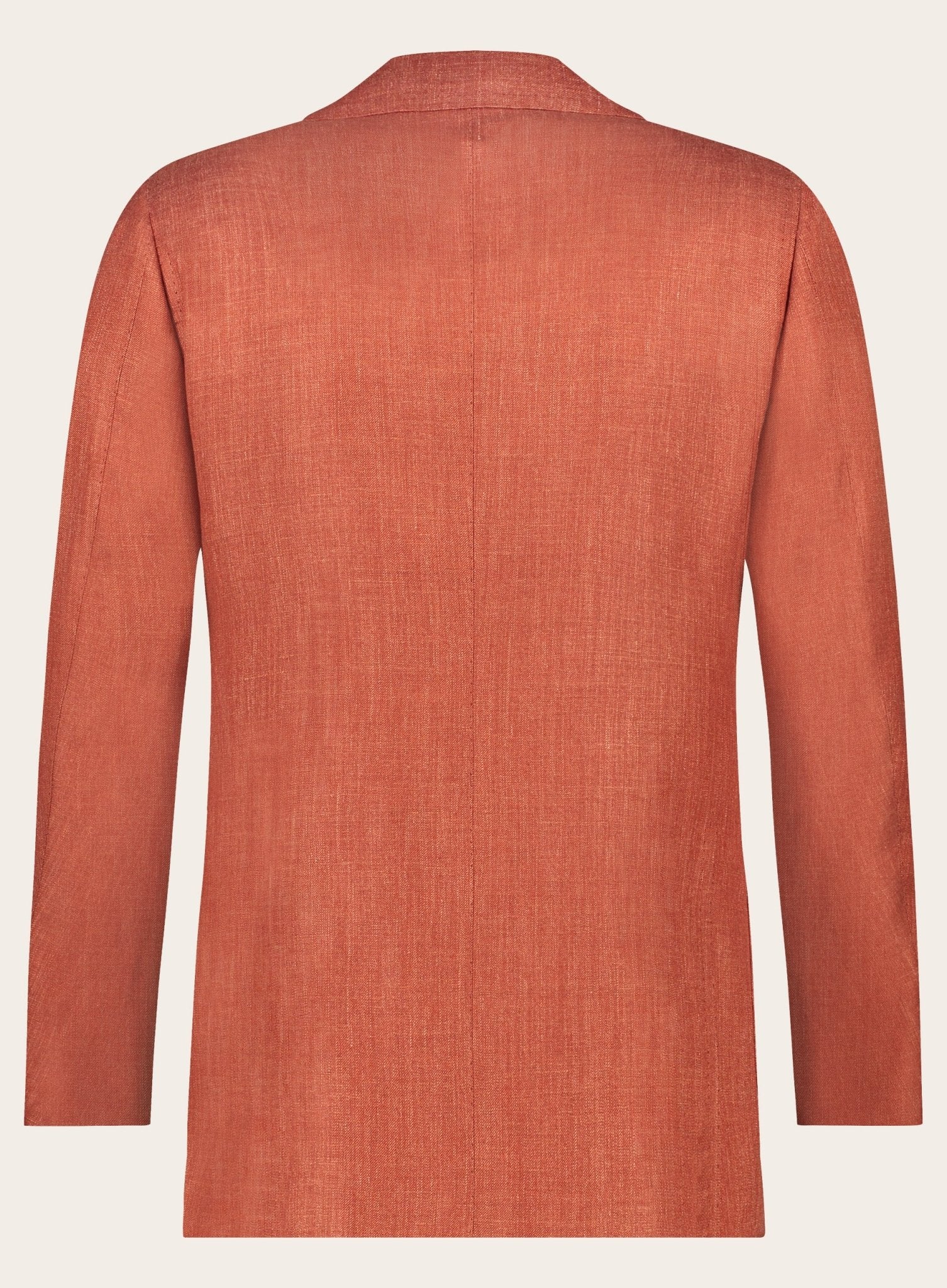 Handgemaakt jasje van cashmere en zijde | Roest