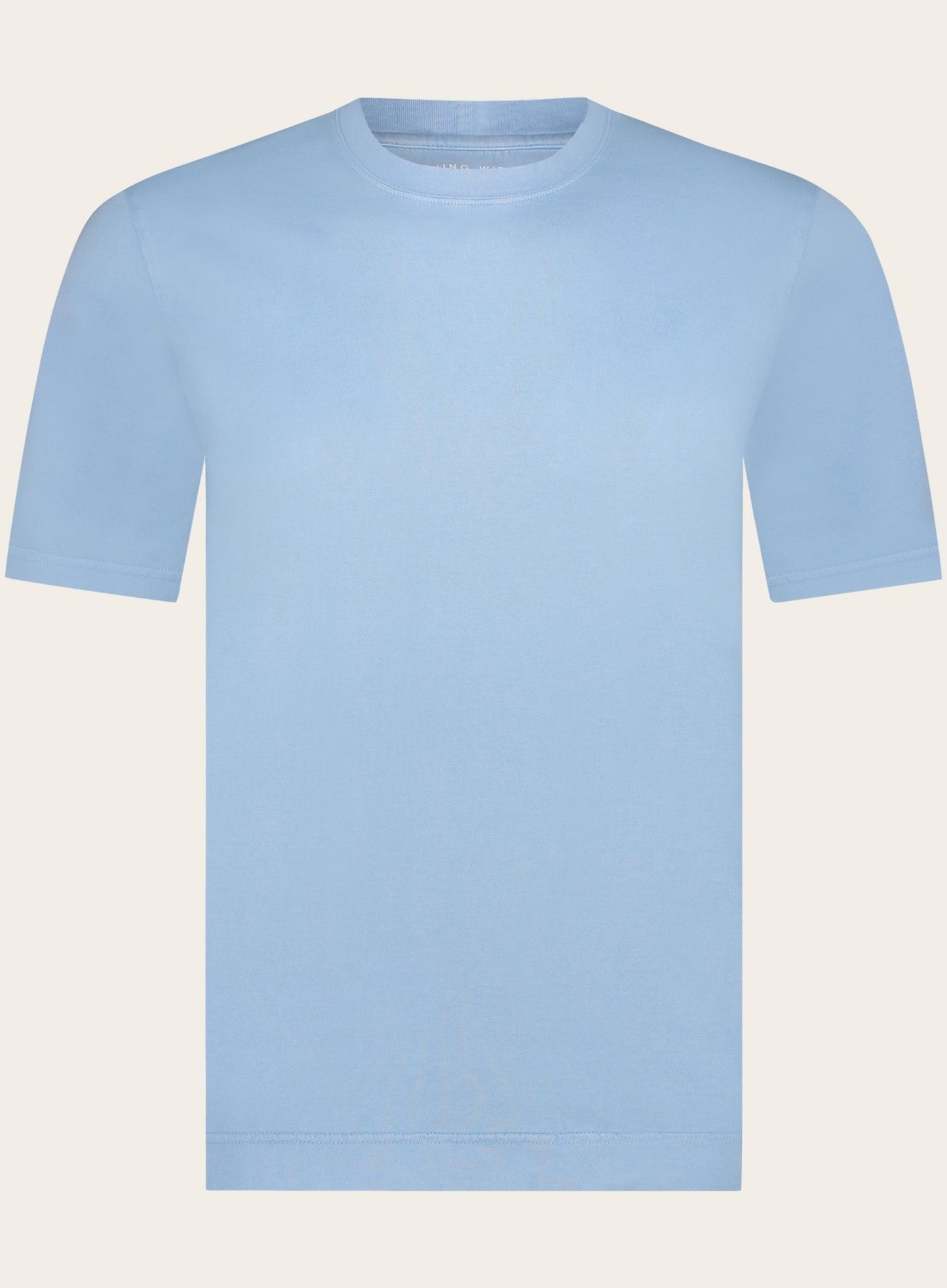 Crewneck T-shirt van katoen | L.Blauw
