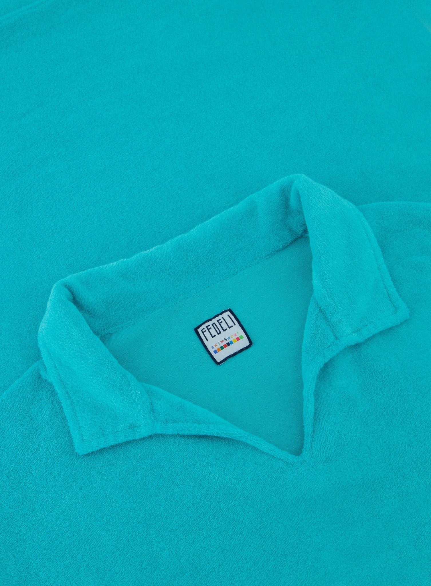 Poloshirt met lange mouwen van badstof | FULL_WIDTH | Turqoise