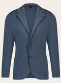 Slim-fit katoenen jasje | Blauw