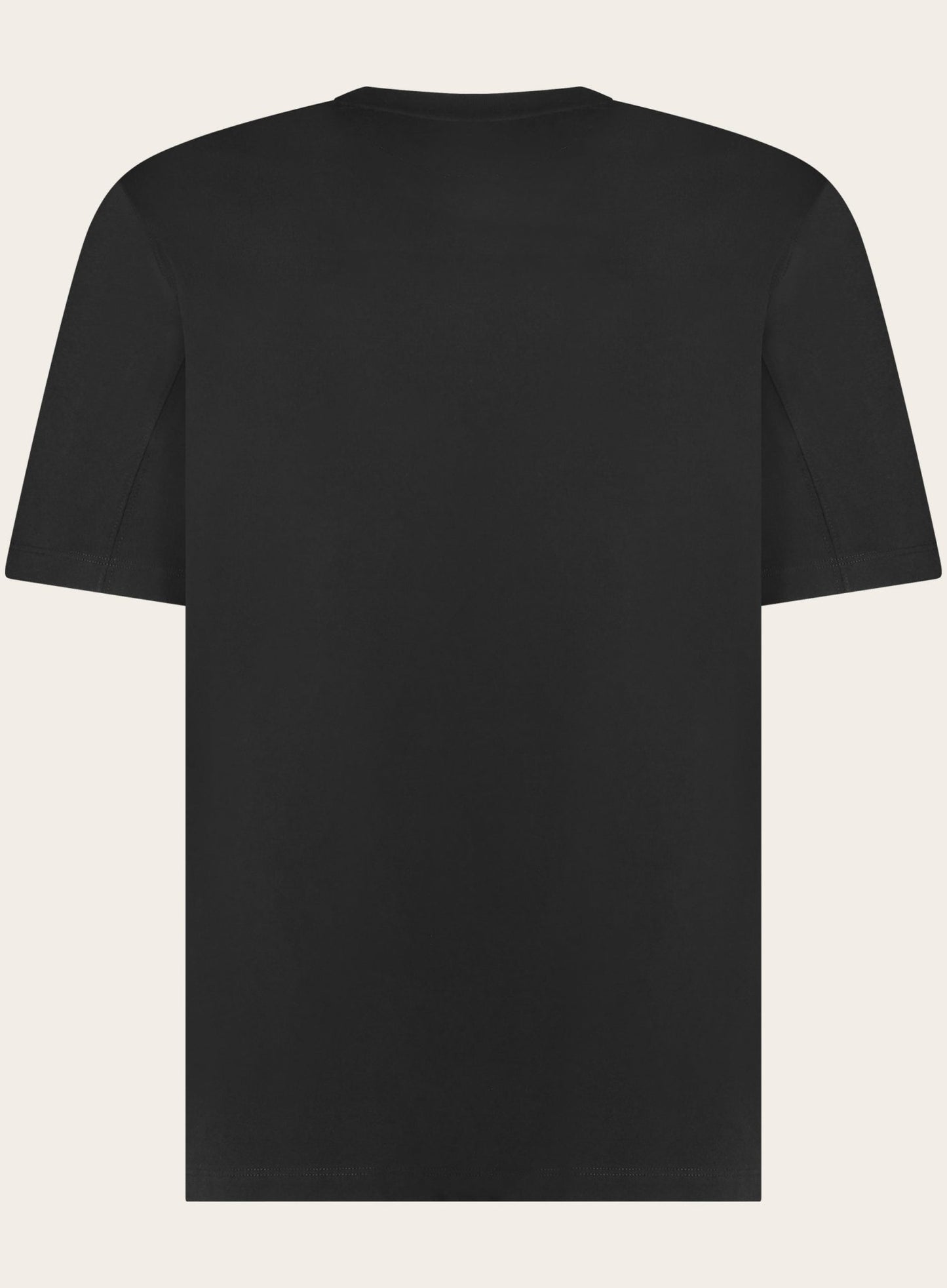 Crewneck T-shirt van katoen | Zwart