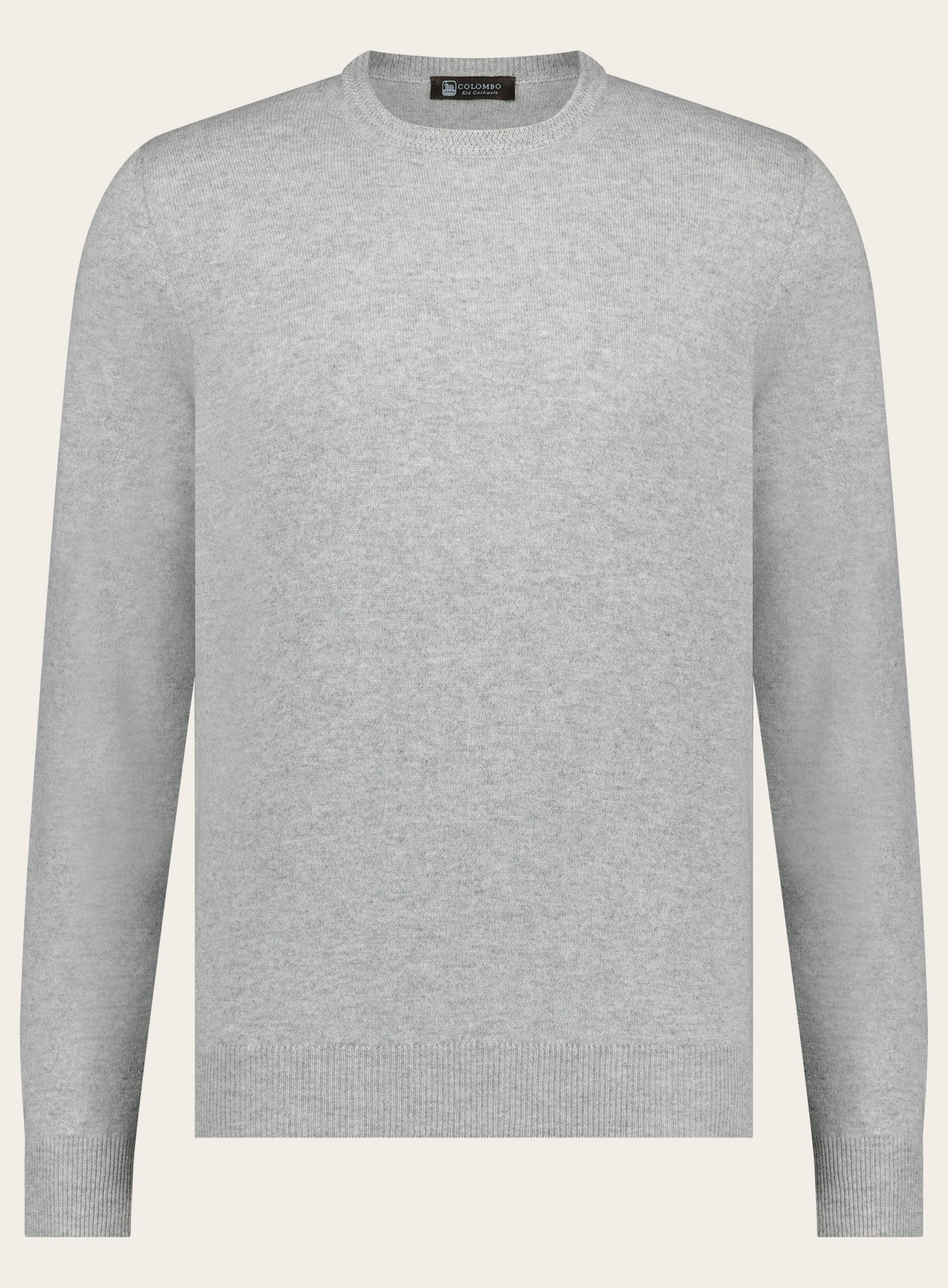 Slim-fit cashmere ronde hals trui | L.Grijs