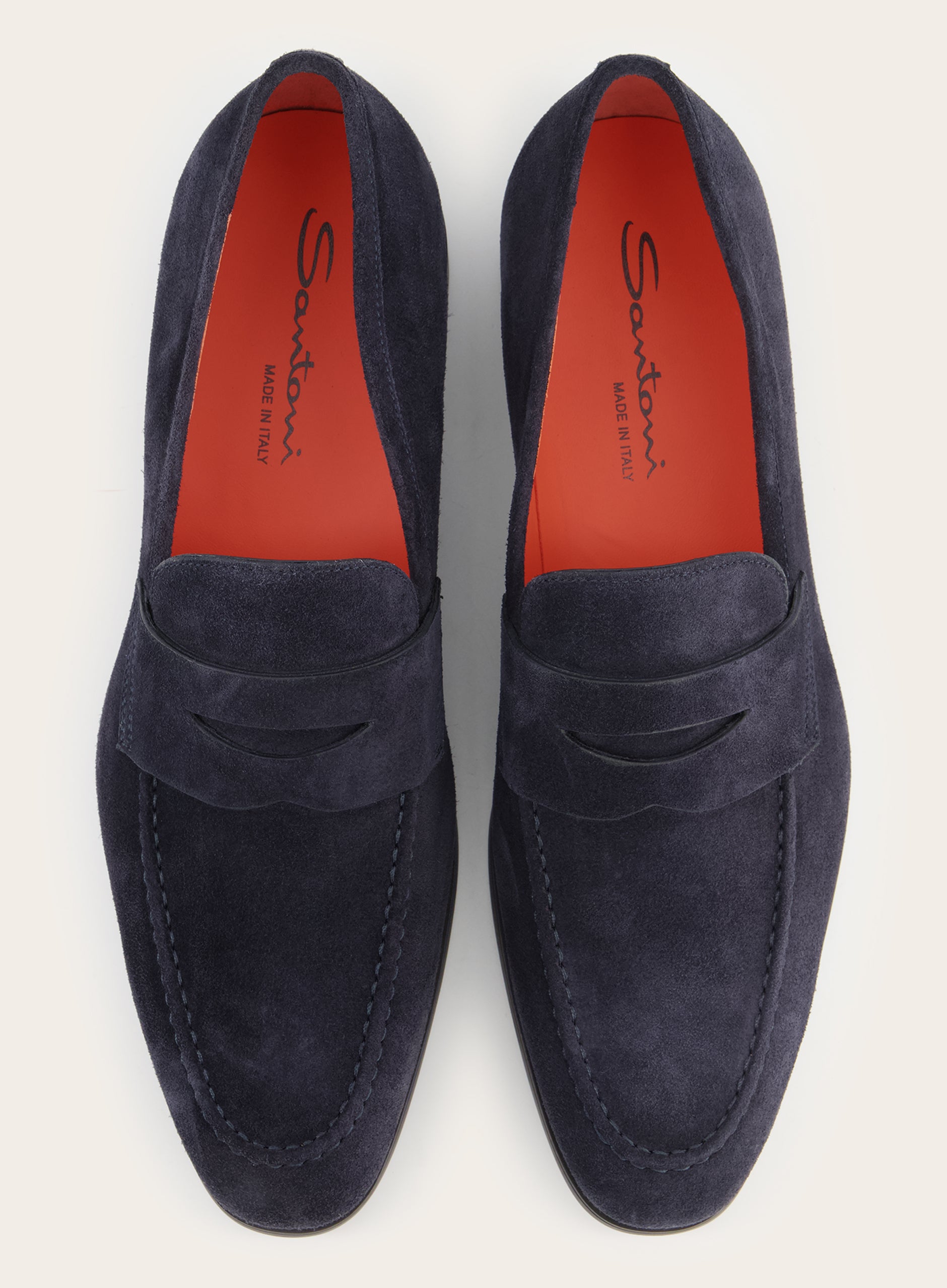 Suède penny loafers | BLUE NAVY