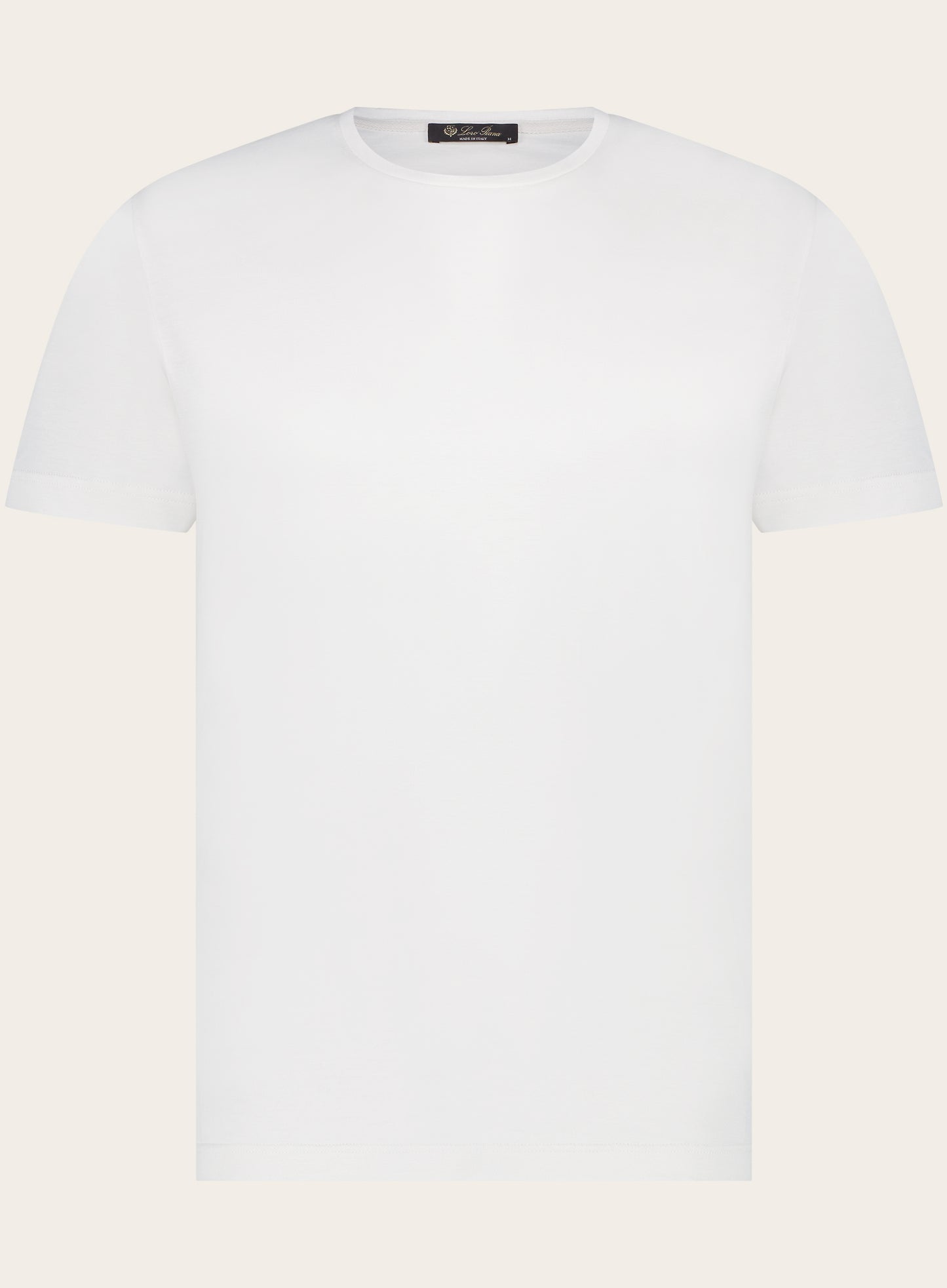 Slim-fit zijden-katoenen T-shirt | Wit