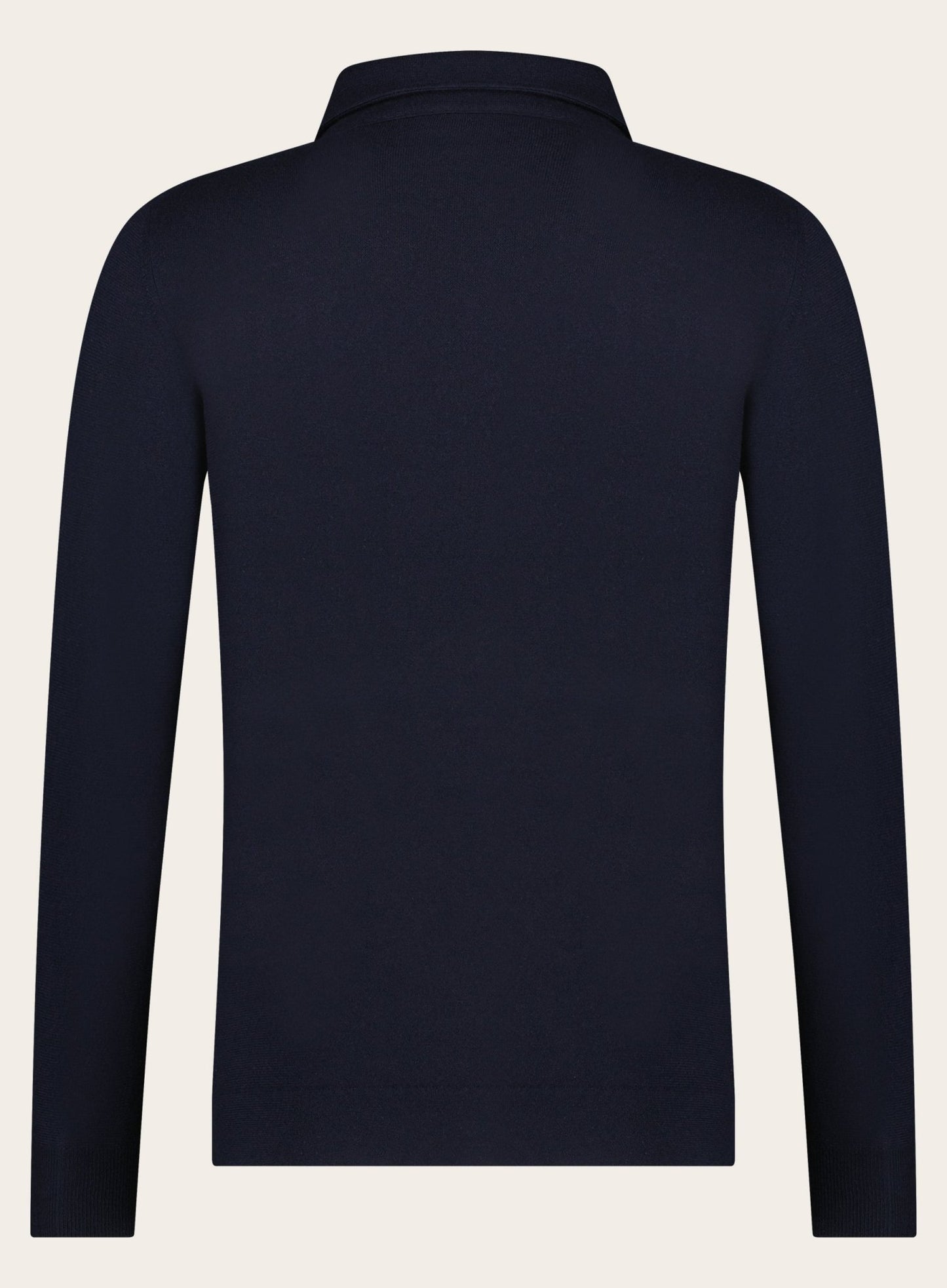 Baby cashmere lange mouwen polo | BLUE NAVY