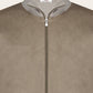 Slim-fit wollen zip jack | TAUPE