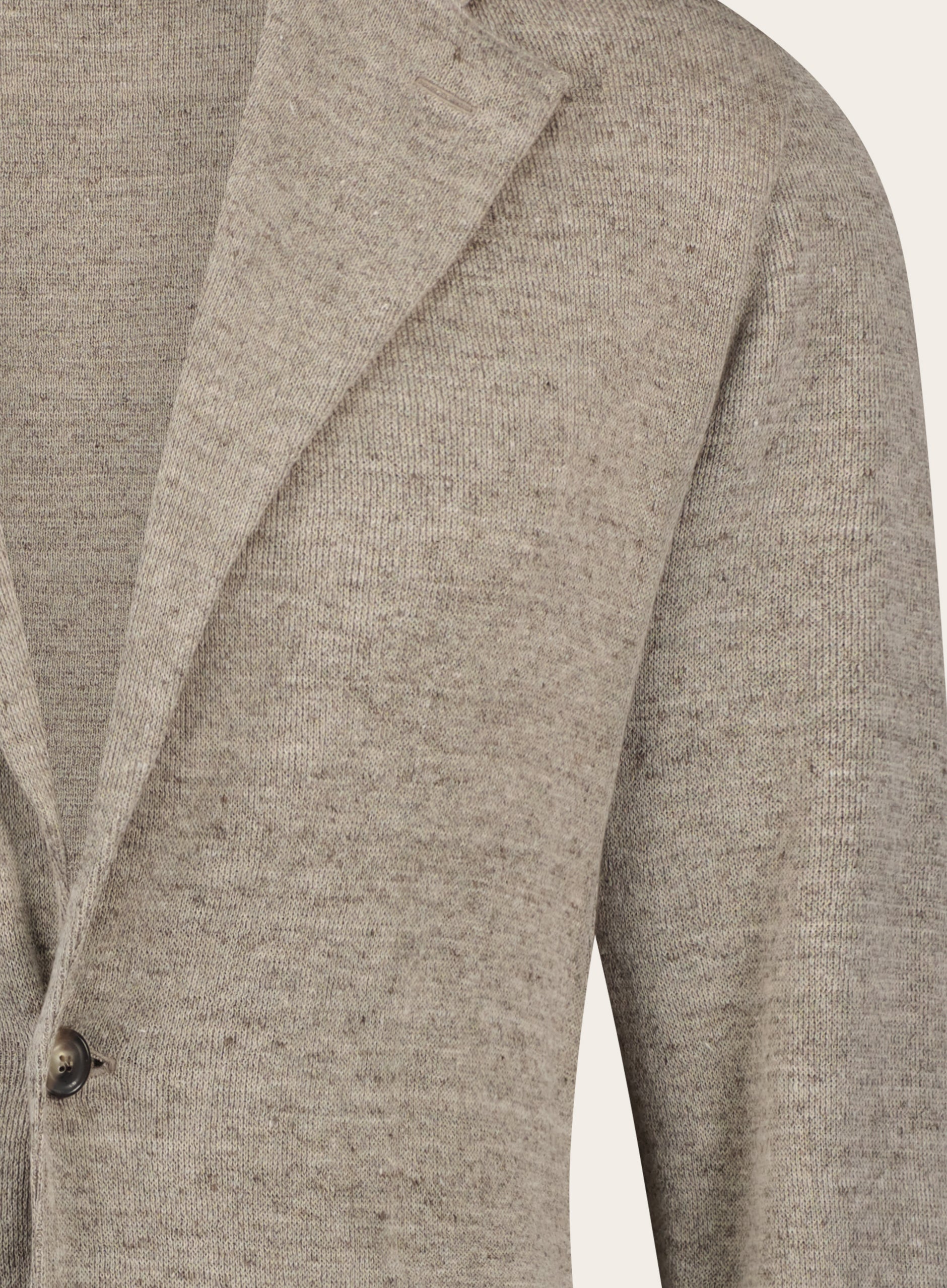 Regular-fit wollen-zijden jasje | Beige