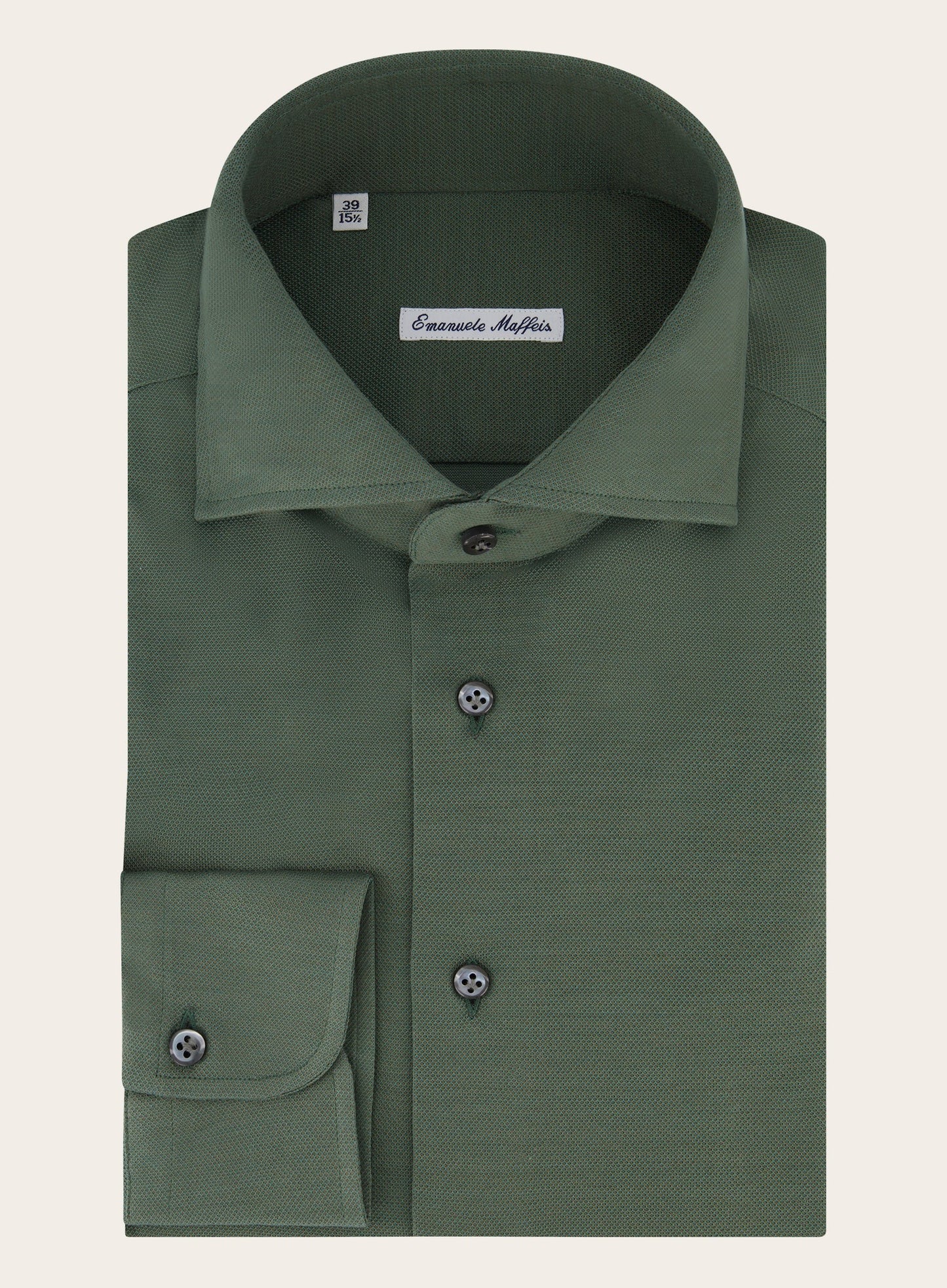 Slim-fit shirt van katoen | Groen