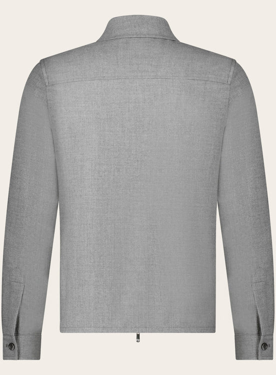 Regular-fit cashmere overshirt | Grijs